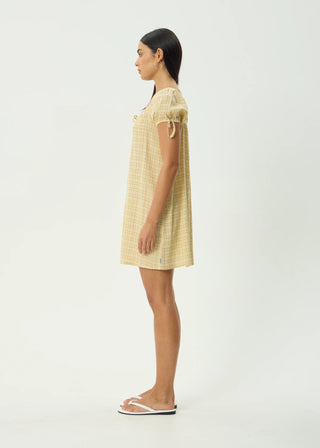 Sunday Seersucker Mini Dress - Lemon