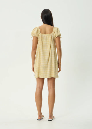 Sunday Seersucker Mini Dress - Lemon