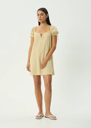 Sunday Seersucker Mini Dress - Lemon