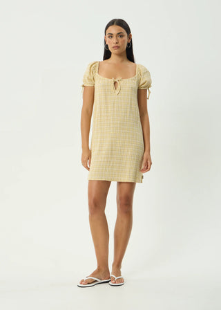 Sunday Seersucker Mini Dress - Lemon