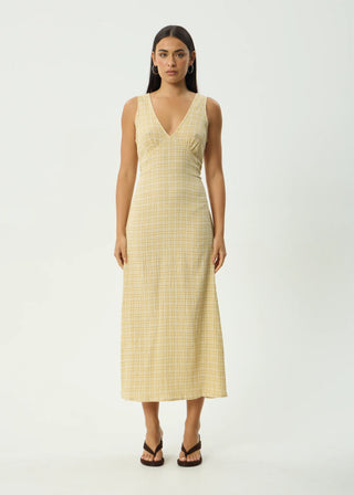 Sunday Seersucker Maxi Dress - Lemon