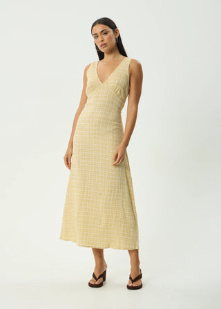 Sunday Seersucker Maxi Dress - Lemon