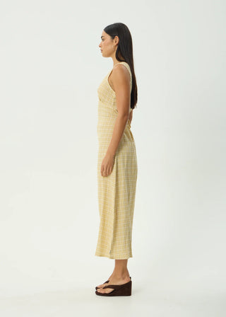 Sunday Seersucker Maxi Dress - Lemon