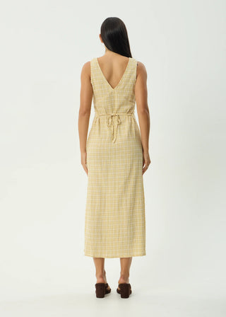 Sunday Seersucker Maxi Dress - Lemon