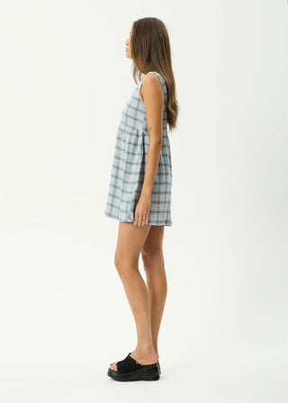 Lagoon Jesse Seersucker Mini Dress - Overcast Check