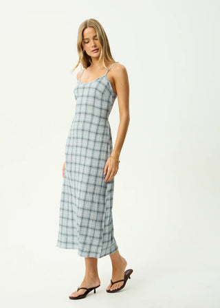 Lagoon Jesse Seersucker Midi Dress - Overcast Check