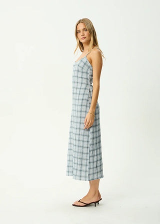Lagoon Jesse Seersucker Midi Dress - Overcast Check