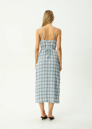 Lagoon Jesse Seersucker Midi Dress - Overcast Check