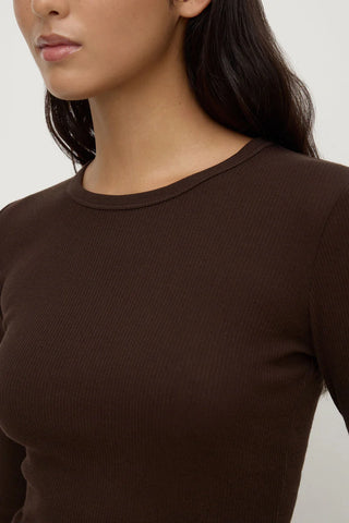 Zali Long Sleeve Tee - Ganache
