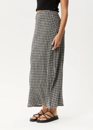 Asta Base Seersucker Skirt - Steel Check - Skirts - Afends - The Soho Movement