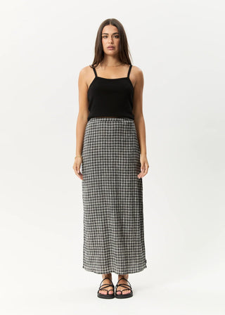 Asta Base Seersucker Skirt - Steel Check - Skirts - Afends - The Soho Movement