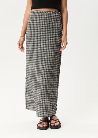 Asta Base Seersucker Skirt - Steel Check - Skirts - Afends - The Soho Movement