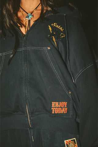 Be-Youtiful Ranch Padded Bomber - Black