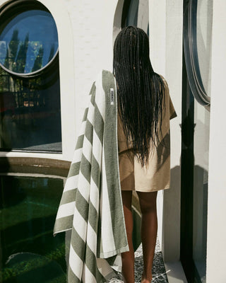 Beach Towel - Matcha Stripes - Beach Towels - Hommey - The Soho Movement