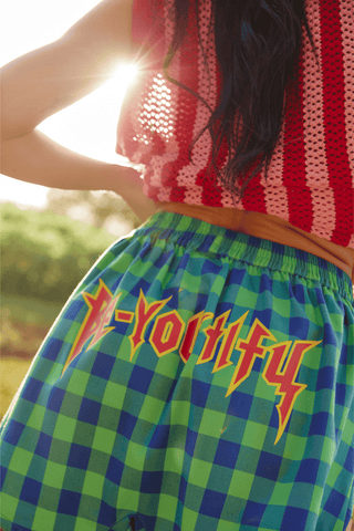 The Be-Youtiful Boxer Shorts - Green Check