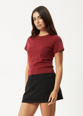 Carmen Baby Tee - Burgundy - Tees - Afends - The Soho Movement