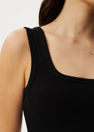 Chia Organic Rib Cropped Tank - Black - Tanks - Afends - The Soho Movement