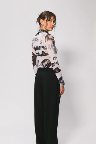 Collage Mesh Long Sleeve Top - Long sleeve tops - Something Very Special - The Soho Movement