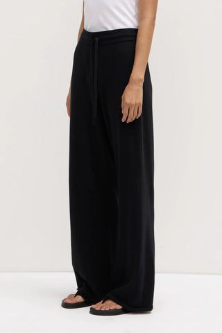 Cotton Cashmere Lounge Pant - Black - Knitted pants - Assembly Label - The Soho Movement