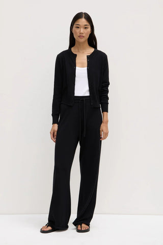Cotton Cashmere Lounge Pant - Black - Knitted pants - Assembly Label - The Soho Movement