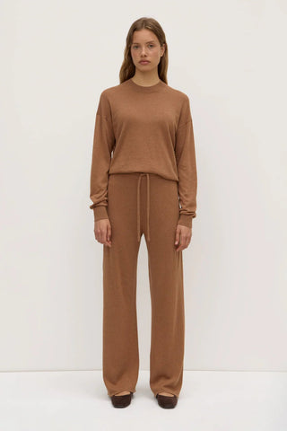 Cotton Cashmere Lounge Pants - Fawn - Knitted pants - Assembly Label - The Soho Movement