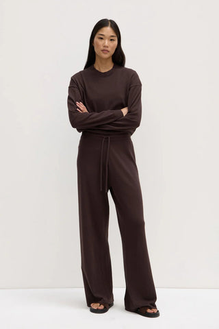 Cotton Cashmere Lounge Pants - Ganache - Knitted pants - Assembly Label - The Soho Movement