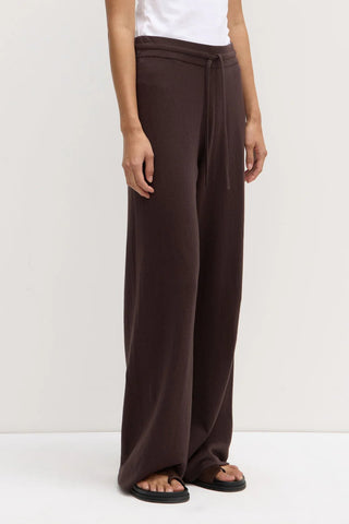 Cotton Cashmere Lounge Pants - Ganache - Knitted pants - Assembly Label - The Soho Movement