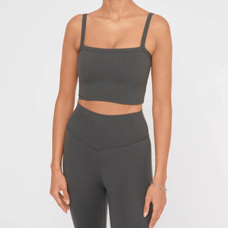 Daily Habits Crop - Charcoal - Activewear - Pinky & Kamal - The Soho Movement