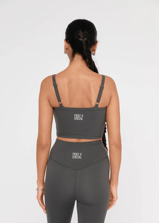 Daily Habits Crop - Charcoal - Activewear - Pinky & Kamal - The Soho Movement