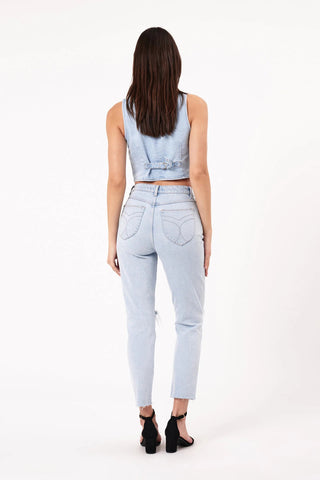 Dallas Lunar Vest - Light Vintage Blue - Vests - Rollas - The Soho Movement