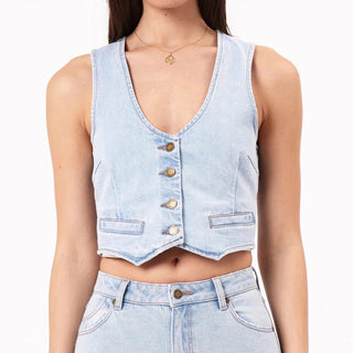 Dallas Lunar Vest - Light Vintage Blue - Vests - Rollas - The Soho Movement