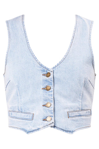 Dallas Lunar Vest - Light Vintage Blue - Vests - Rollas - The Soho Movement