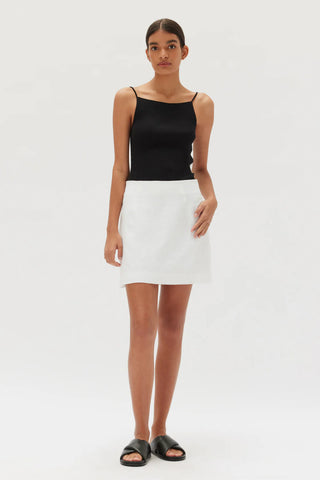 Darcy Skirt - White - Assembly Label - The Soho Movement