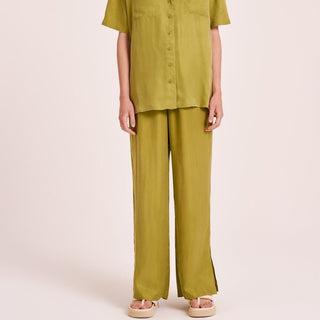 Daria Cupro Pants - Pickle - Pants - Nude Lucy - The Soho Movement