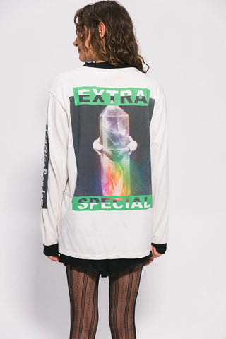 Deep Seated Desire Long Sleeve Tee - White - Long sleeve tops - Something Very Special - The Soho Movement