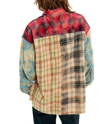 Patchwork Check Flannel Shirt 2