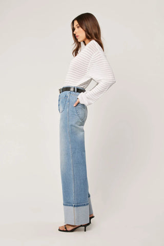 Edgar Long Sleeve Tee - White - Long sleeve tops - Rollas - The Soho Movement