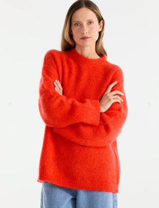 Elle Mohair Blend Knit - Poppy - Knitwear - Ena Pelly - The Soho Movement