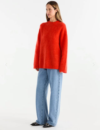 Elle Mohair Blend Knit - Poppy - Knitwear - Ena Pelly - The Soho Movement