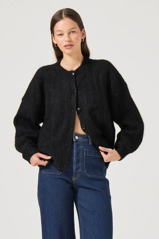 Elodie Cardigan - Black - Knitwear - Rollas - The Soho Movement