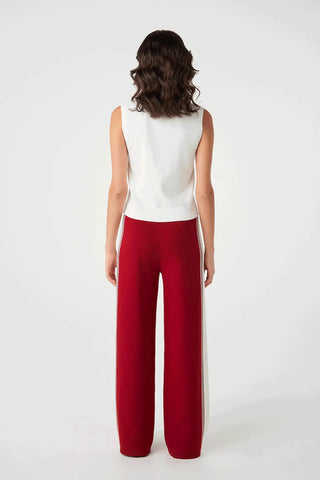 Emery Pant - Wine/Ecru - Knitted pants - Arcaa Movement - The Soho Movement