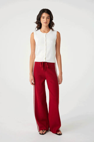 Emery Pant - Wine/Ecru - Knitted pants - Arcaa Movement - The Soho Movement