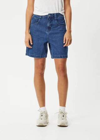 Emilie Hemp Workwear Short - Authentic Blue - Denim Shorts - Afends - The Soho Movement