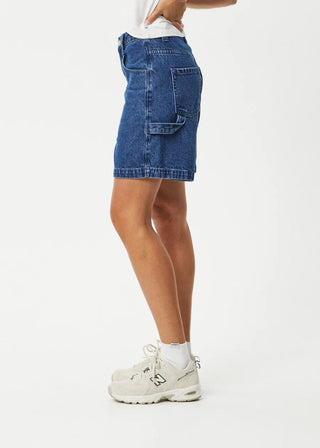 Emilie Hemp Workwear Short - Authentic Blue - Denim Shorts - Afends - The Soho Movement