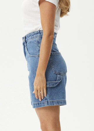 Emilie Workwear Shorts - Worn Blue - Denim Shorts - Afends - The Soho Movement