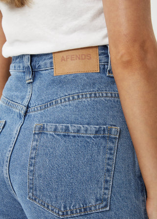 Emilie Workwear Shorts - Worn Blue - Denim Shorts - Afends - The Soho Movement