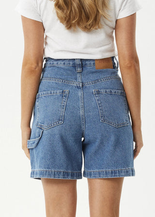 Emilie Workwear Shorts - Worn Blue - Denim Shorts - Afends - The Soho Movement
