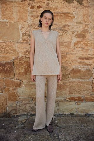Emma Pant - Taupe - Knitted pants - Arcaa Movement - The Soho Movement