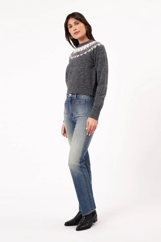 Fair Isle Knit - Vintage Black - Knitwear - Rollas - The Soho Movement
