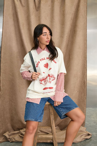 Fill My Cup Tee - Vintage Cream - Tees - The Soho Movement - The Soho Movement